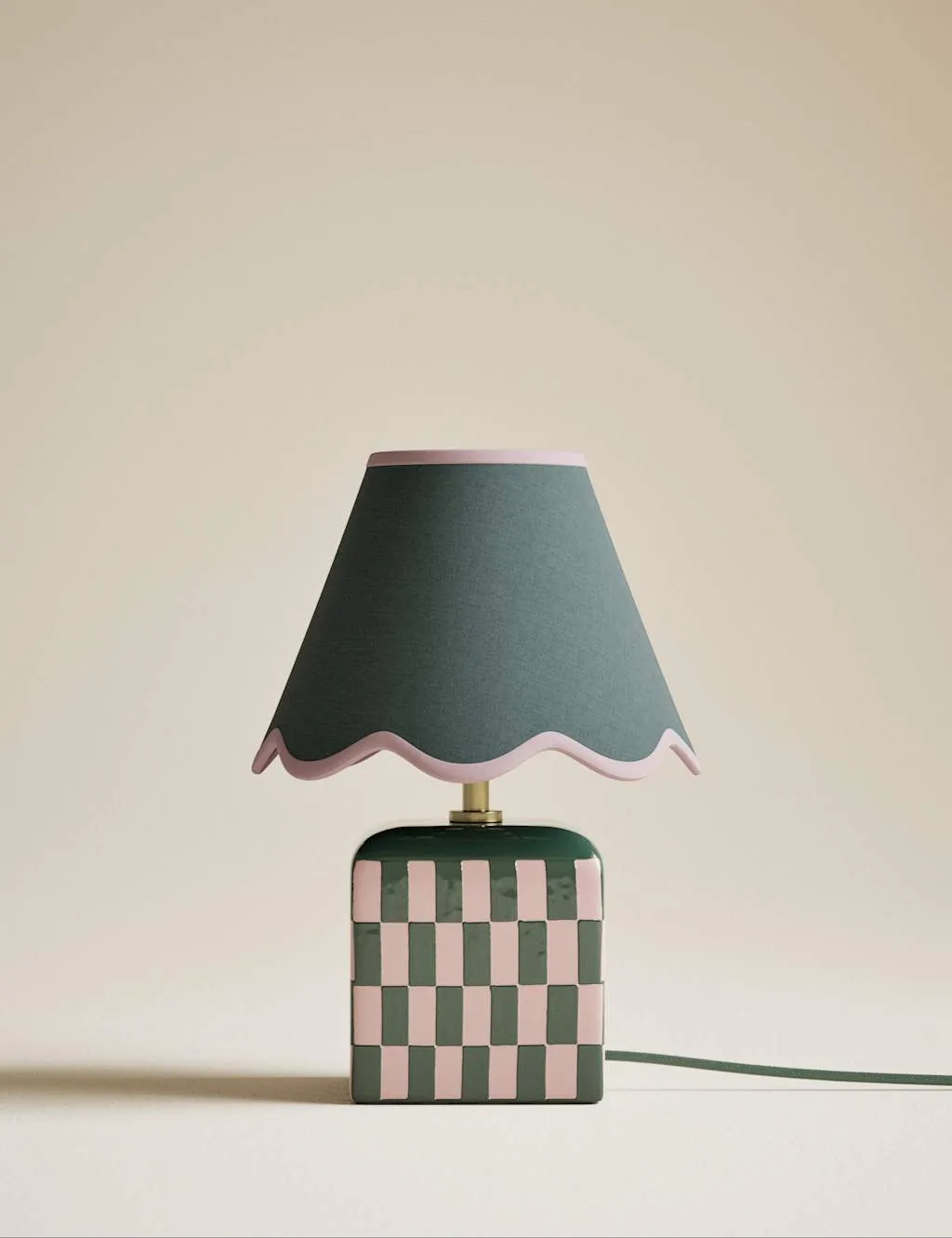 M&S Checkerboard Table Lamp Multi