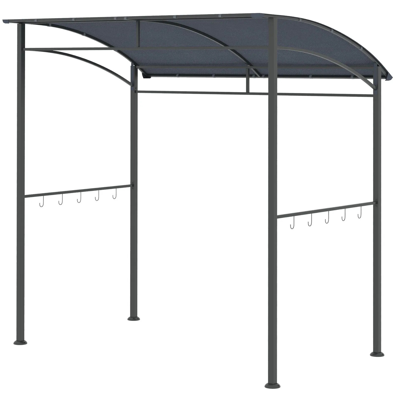 OUTSUNNY 2.2 x 1.5 m BBQ Gazebo Tent Sun Shade with Canopy in Dark Grey 2