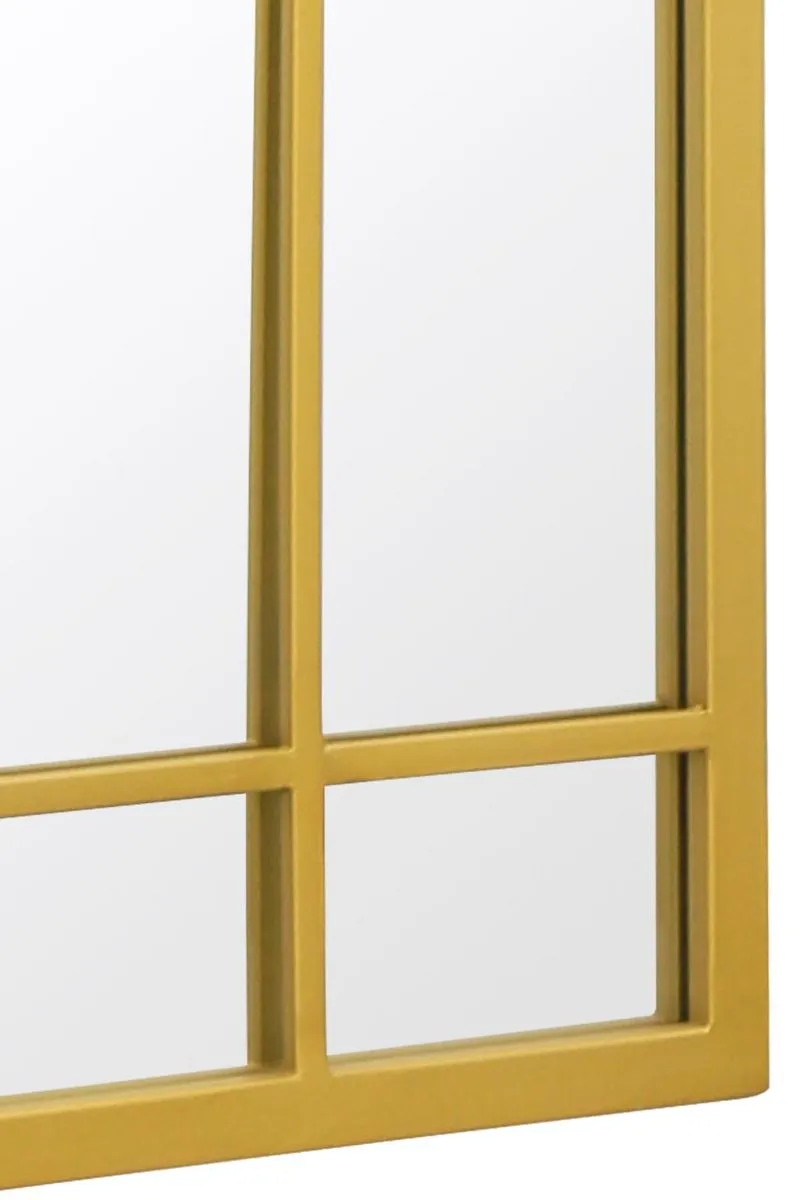 MirrorOutlet Gold Metal Framed Arched Garden Wall Mirror 32" X 19" (83CM X 48CM) 6