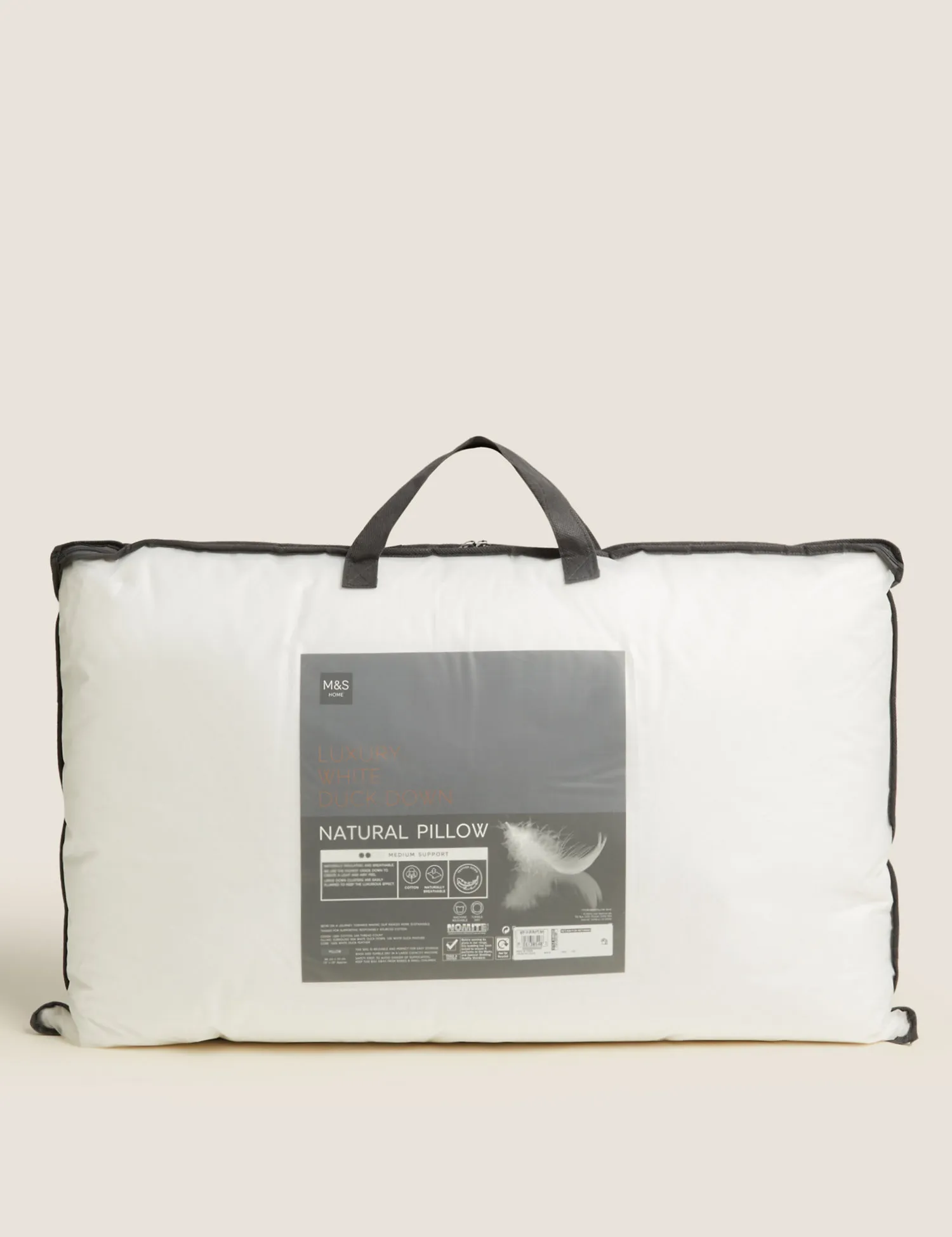 M&S Luxury Duck Down Medium Pillow