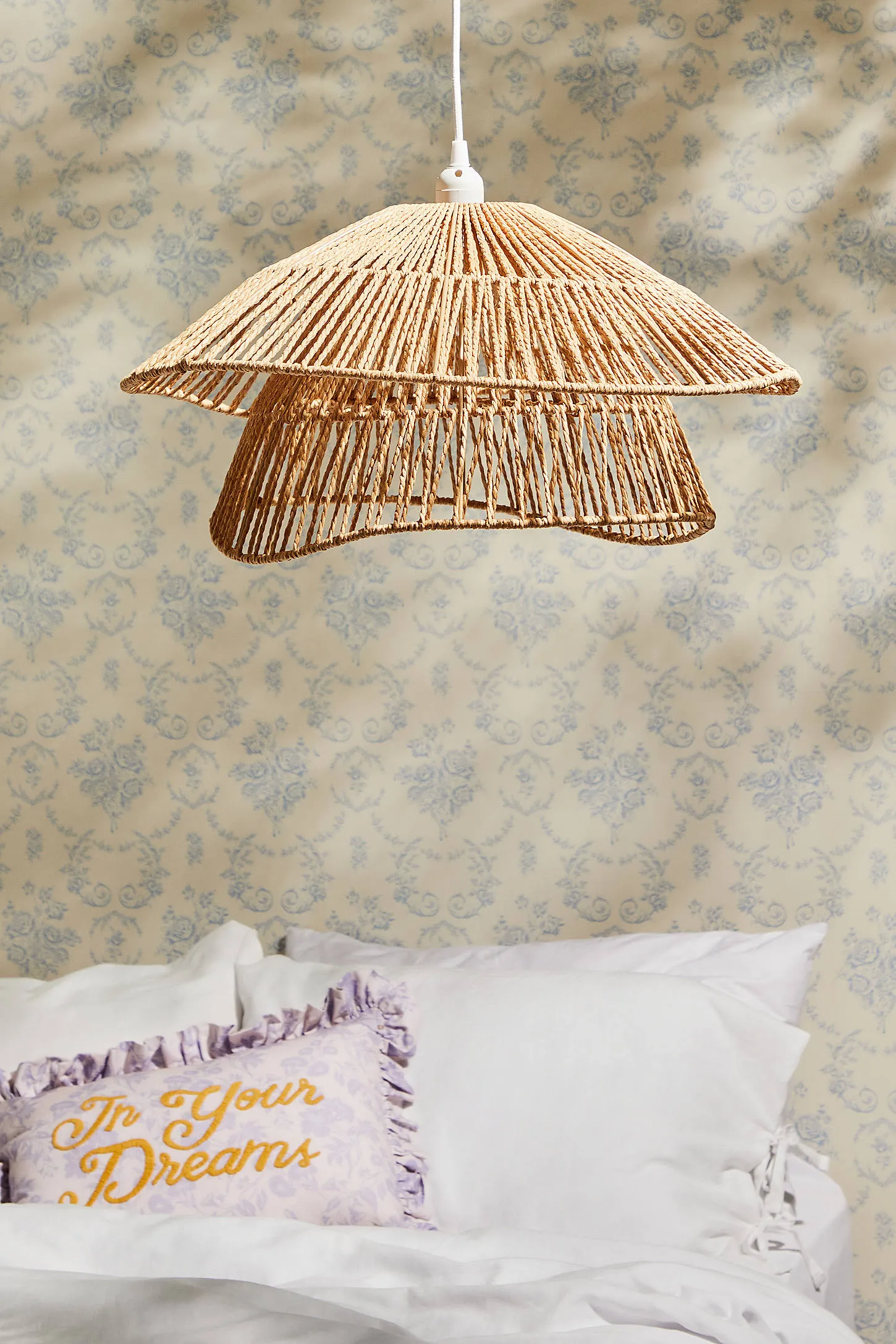 Wavy Bamboo Lamp Shade - Neutral