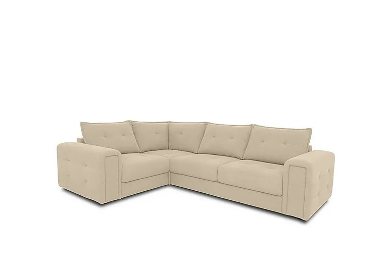 Goliath Fabric Left Hand Facing Corner Sofa with Storage Drawers