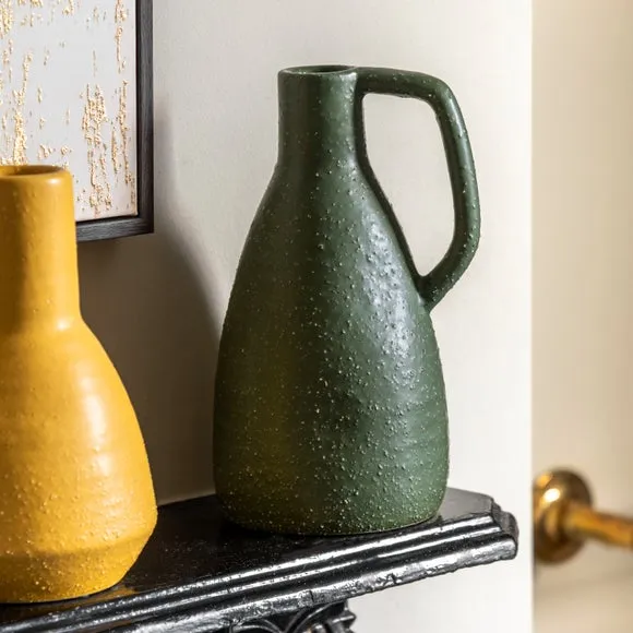 Crossland Grove Pantin Ceramic Vase Olive H250Mm, Green