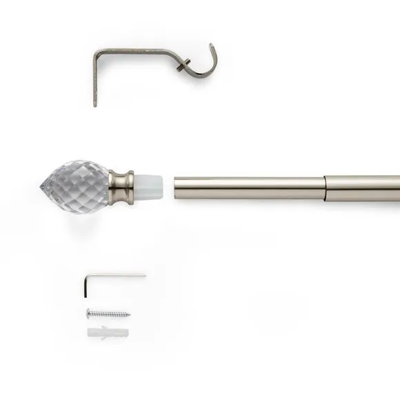 Teardrop Extendable Metal Curtain Pole 2