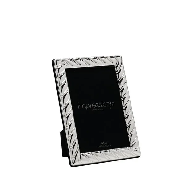 Impressions Silver Plated Swirl Textured Photo Frame 5