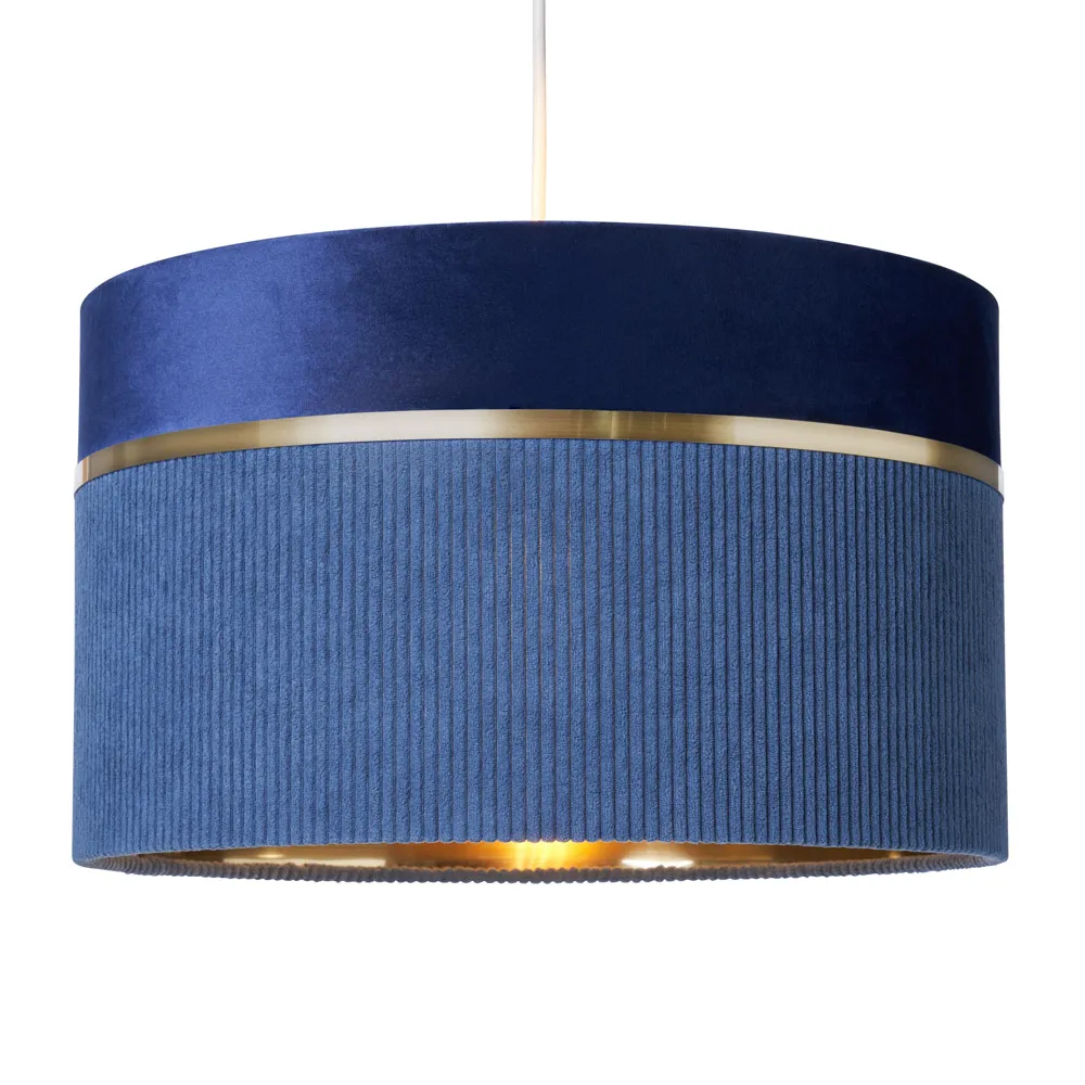 Violet 40cm Mixed Fabric Easyfit Shade, Blue 1