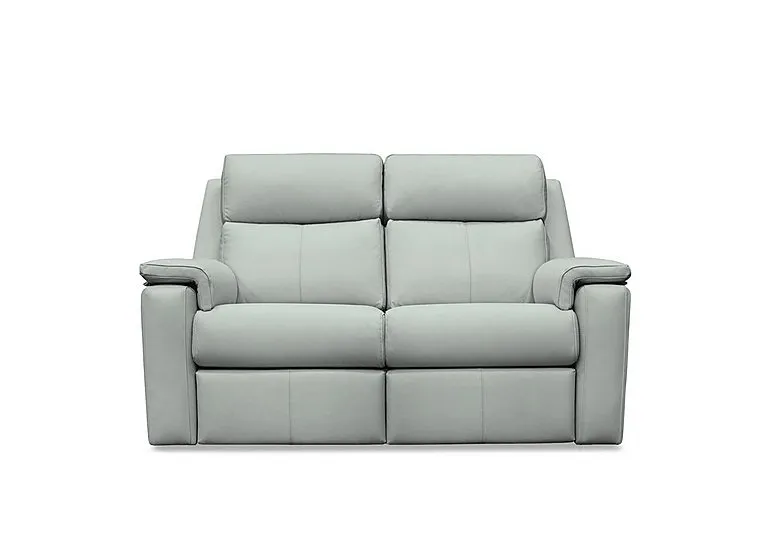 Thornbury 2 Seater Leather Recliner Sofa with Headrests and Power Lumbar - Cambridge Cloud