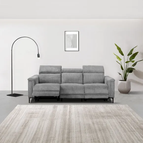 Lund Corduroy Power Recliner 3 Seater Sofa 4
