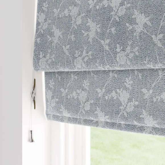 Floral Herringbone Thermal Roman Blind 5