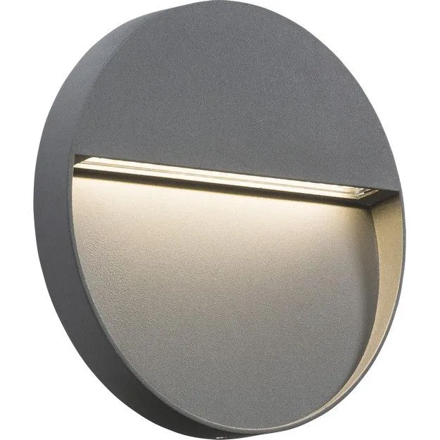 Netlighting LED Round WallGuide light Grey 230V IP44 4W