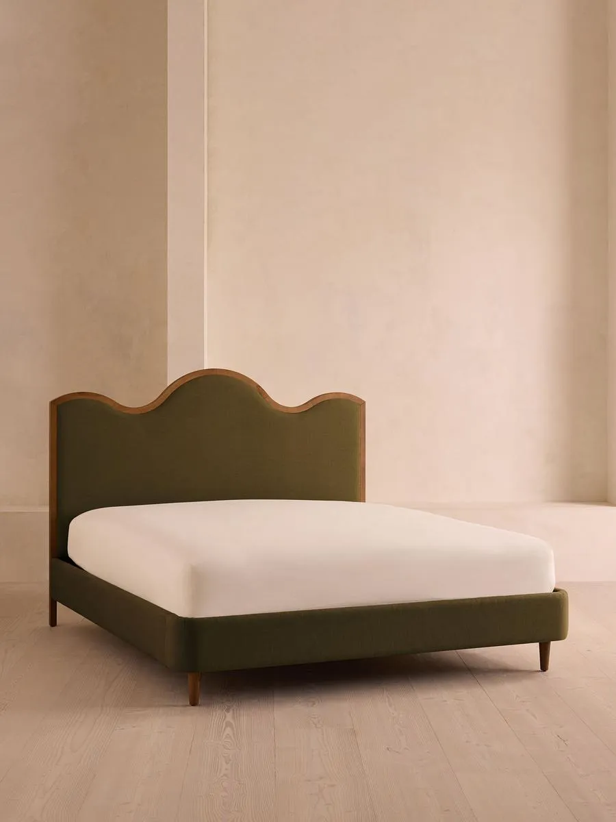 Aubrey Bed, Superking, Linen, Olive