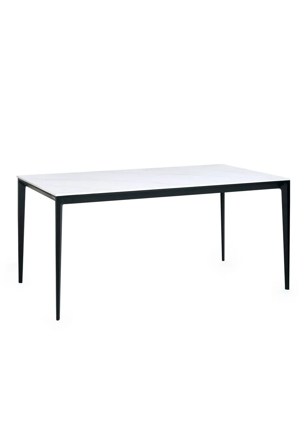 Julian Bowen Miami Rectangular Stone Top 4-6 Seater Dining Table in White 3