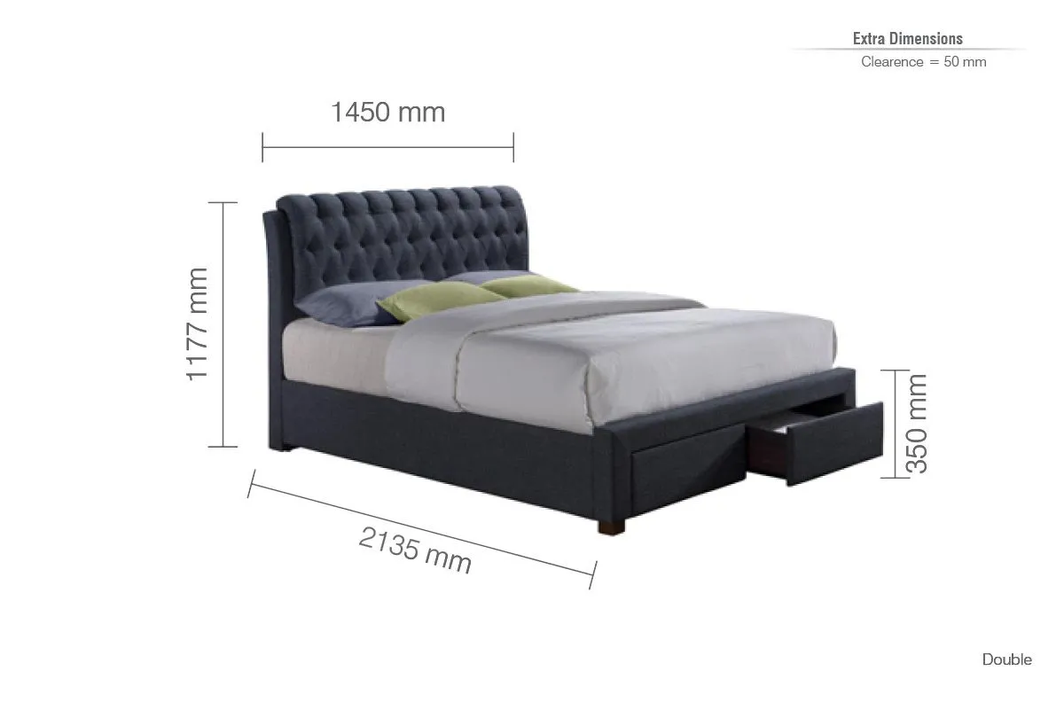 Birlea Valentino Bed in Charcoal 6