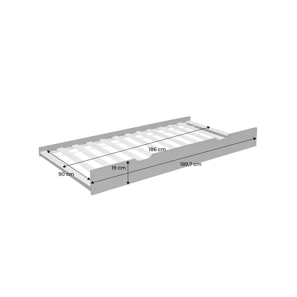 sweeek Children's bed drawer pine wood in White 5