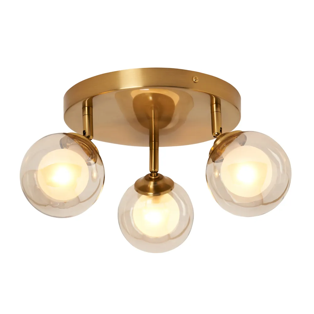 Vanity 3 Light Spotlight Plate, Satin Brass