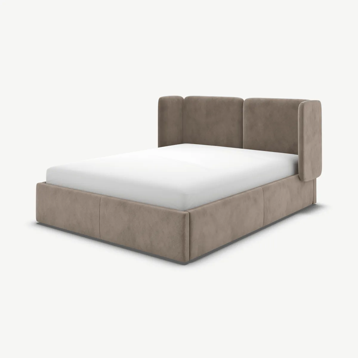 Romola Super King Size Ottoman Storage Bed, Mole Grey Velvet