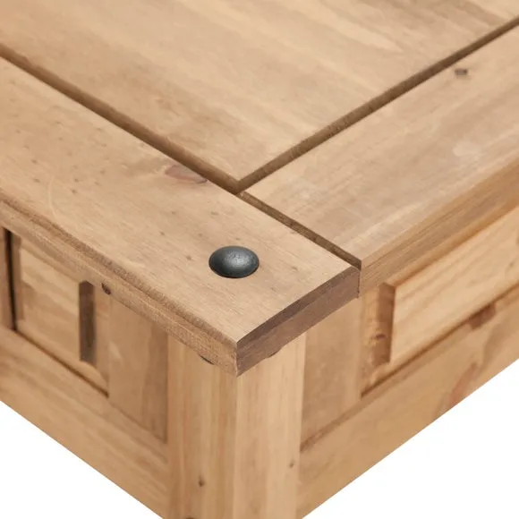 Corona Coffee Table with Drawer, Pine 4