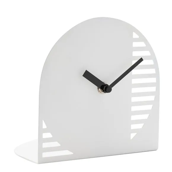 Interval Arched Cut Out Steel Desk Clock 3