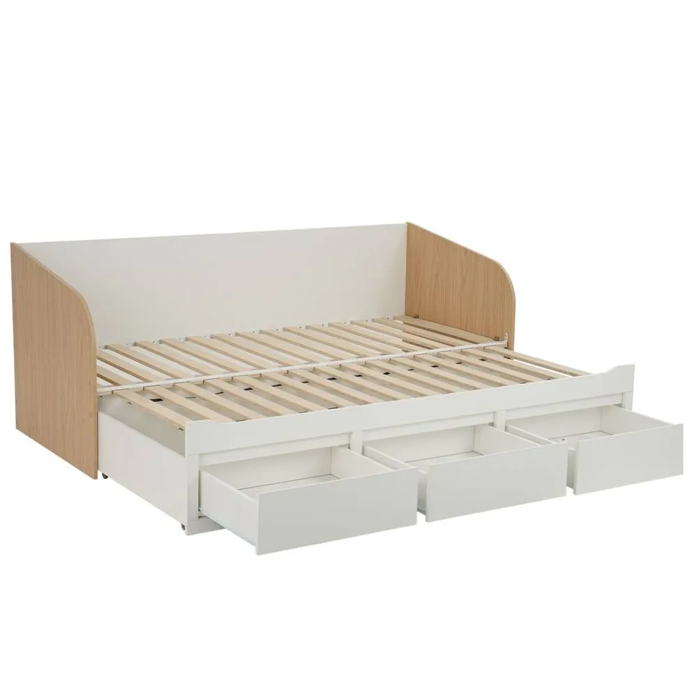 Nöa and Nani Noa & Nani Jasmine Day Bed with Pull-Out Storage Drawers in White 4