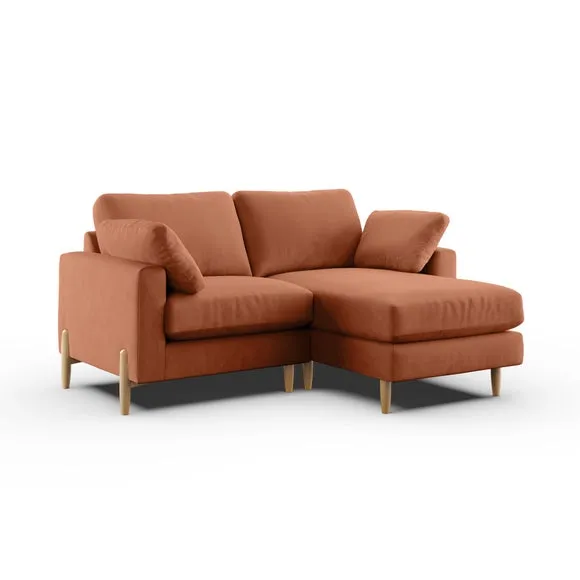 Apollo Vintage Velvet Corner Chaise Sofa 6
