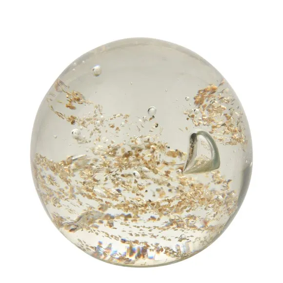 Objets d'Art Glass Gold Flecked Ornament