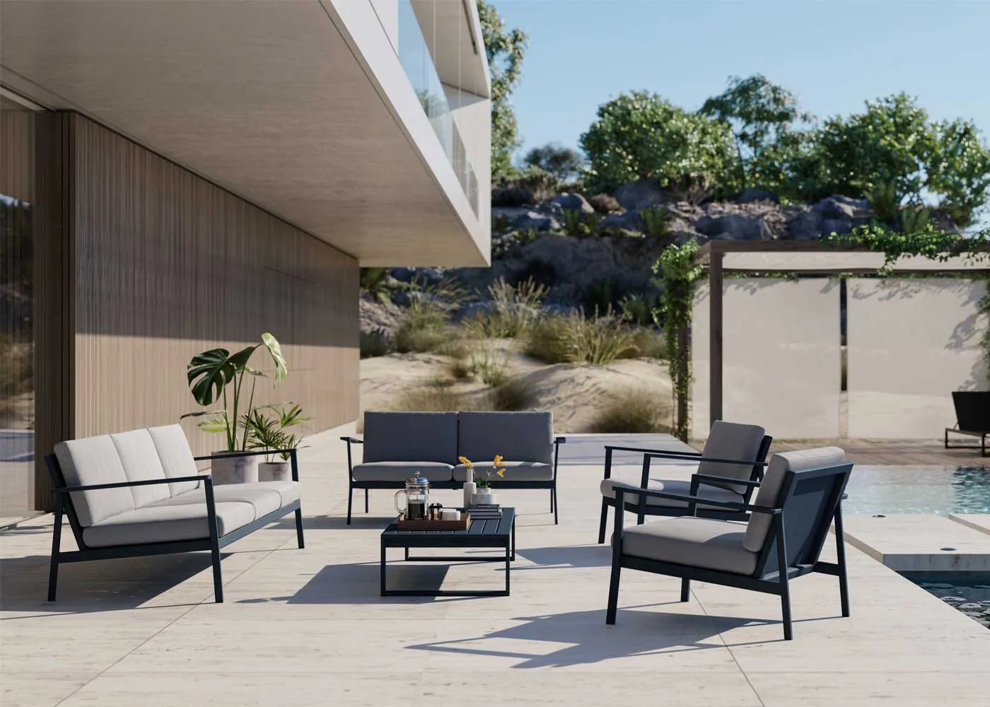 Case Eos 2 Seater Outdoor Sofa in Green 3