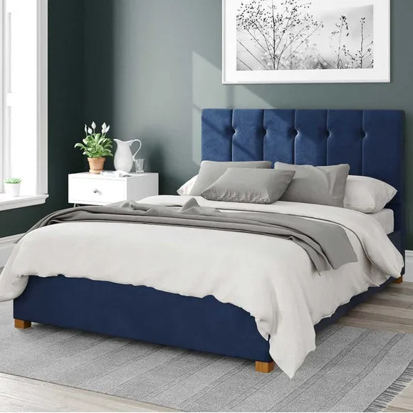 Hepburn Plush Velvet Ottoman Bed Frame 1