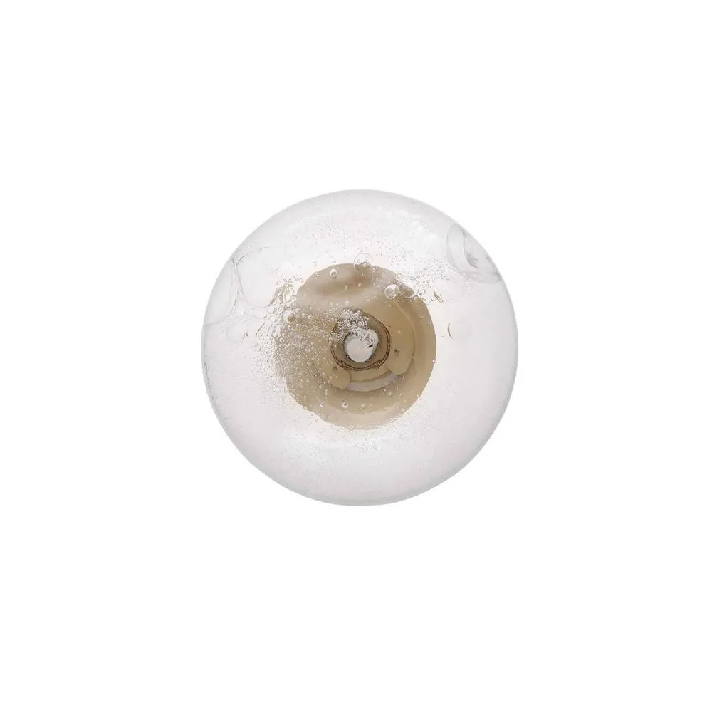 Netlighting King 26cm Wall Lamp Brass Gold Blown Clear LED G9 1x5W 3