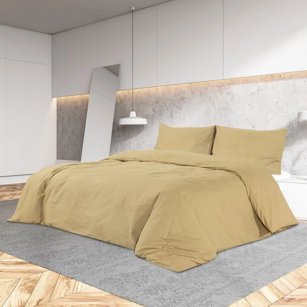 Berkfield Home Duvet Cover Set Taupe 135x200 cm Light-weight Microfiber