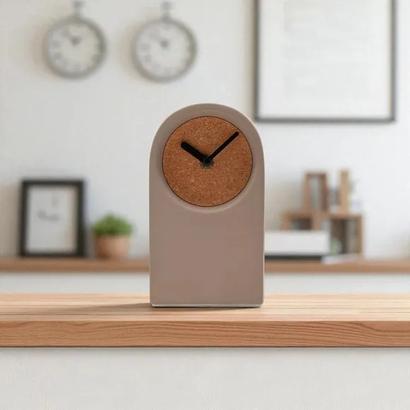 Interval Porcelain & Cork Arched Desk Clock 1