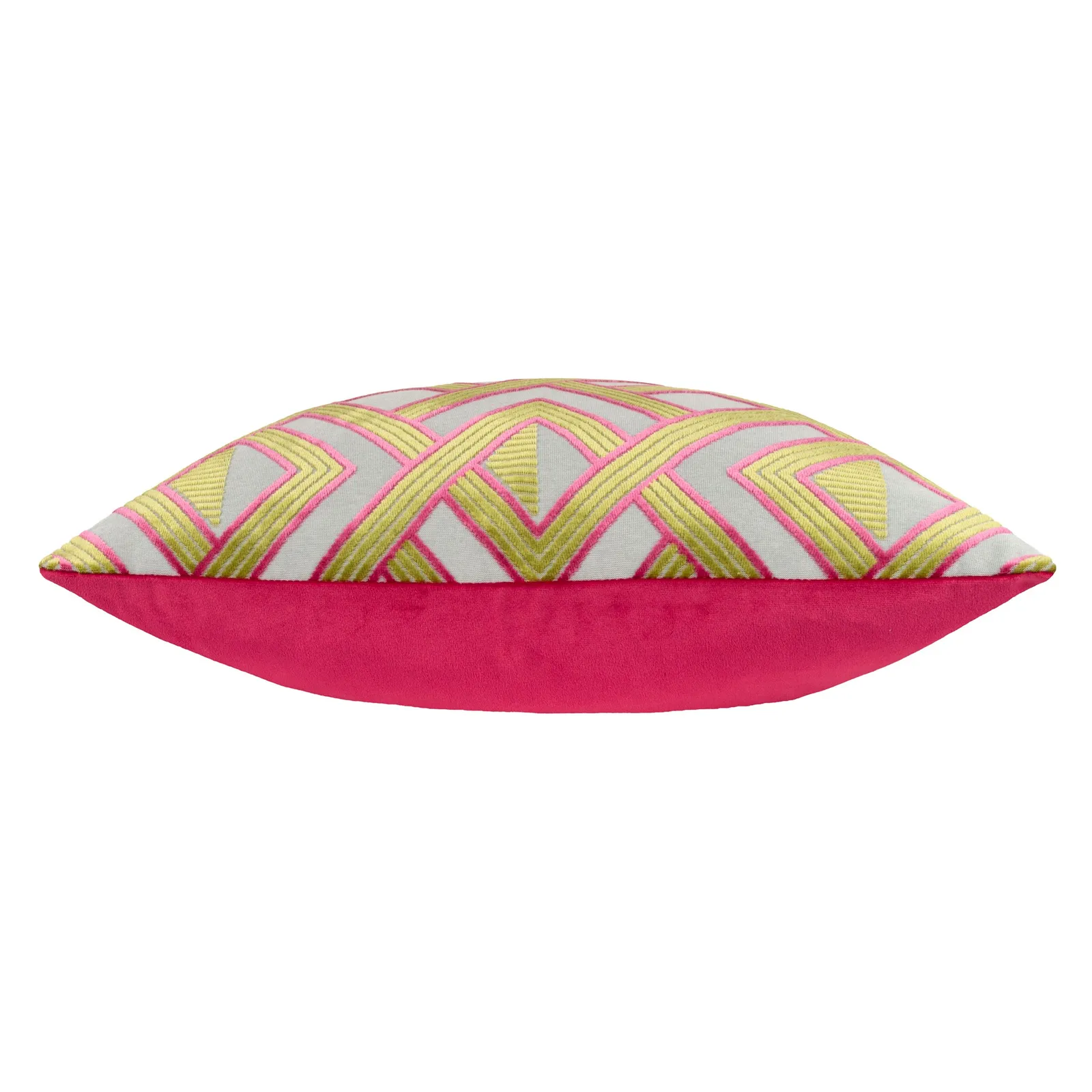 Paoletti Henley Geometric Velvet Cushion 4