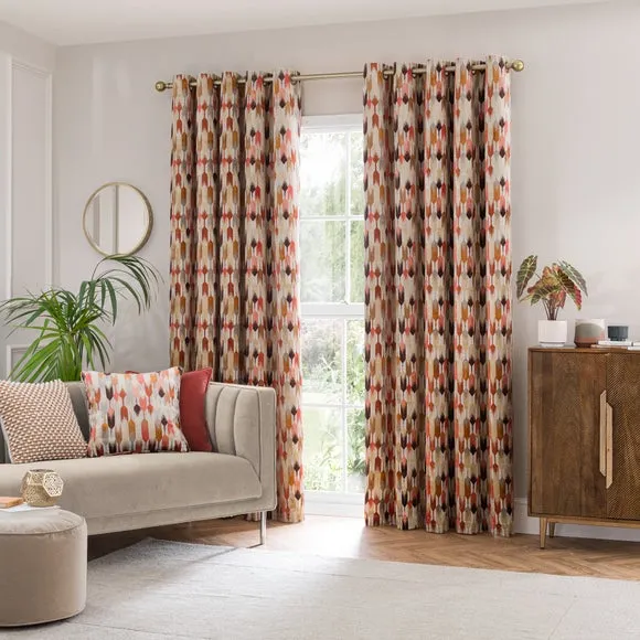 Kelso Cut Velvet Eyelet Curtains 2