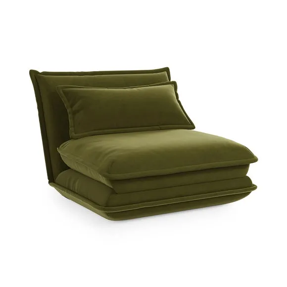 Jackson Velvet Foldable Single Sofa Bed 4