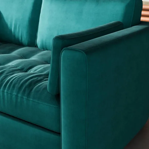 Zoe II Velvet 2 Seater Sofa 4