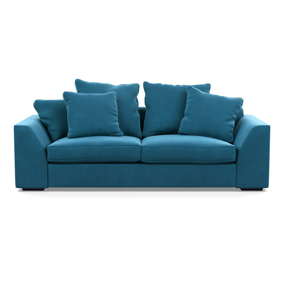 Heal's Cumulus 4 Seater Sofa Smart Velvet Ocean Black Feet 1
