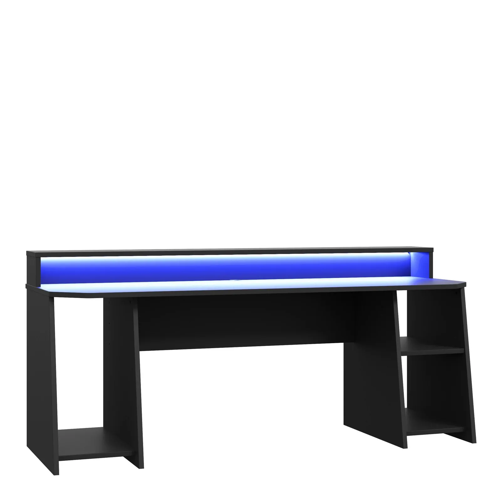 Furniture To Go Loadout Wide Black Gaming Desk with Colour Changing LED