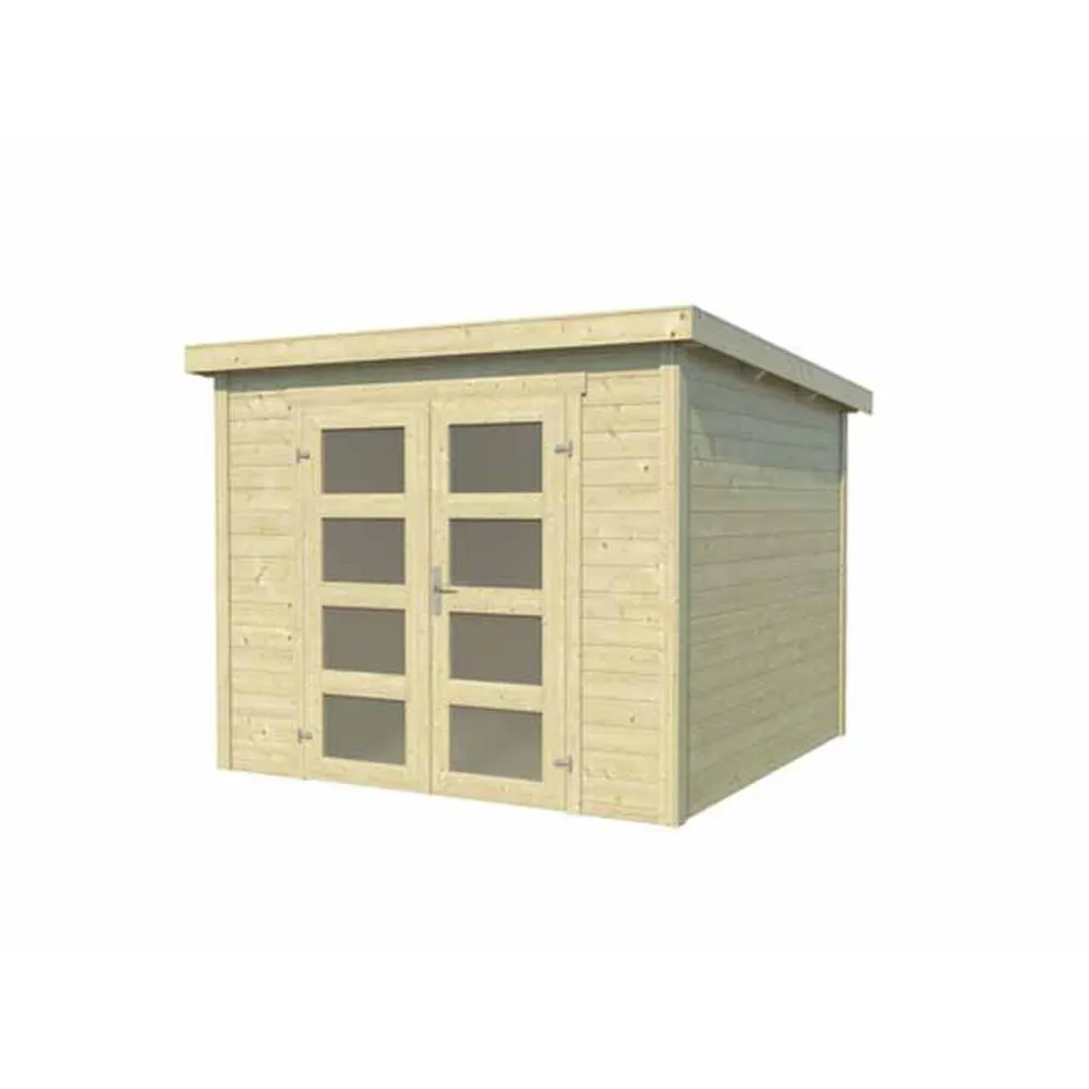 Lasita Maja Ltd Zambezi 3-Log Cabin, Garden Room, Home Office - L270xW224.6xH210.9 cm in Natural 2