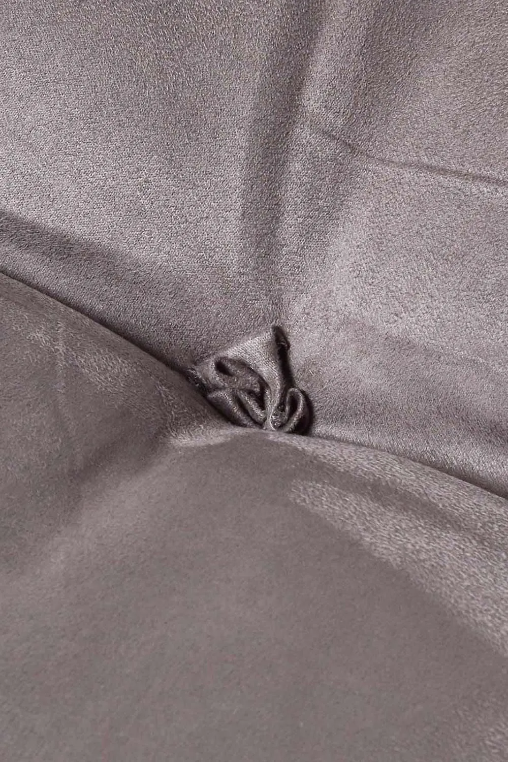 Homescapes Faux Suede Back Support Cushion in Grey 5
