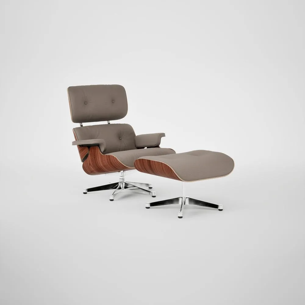 Vitra Eames Lounge Chair & Ottoman Santos Palisander Contemporary L50 71 Sand Polished Base 05 1