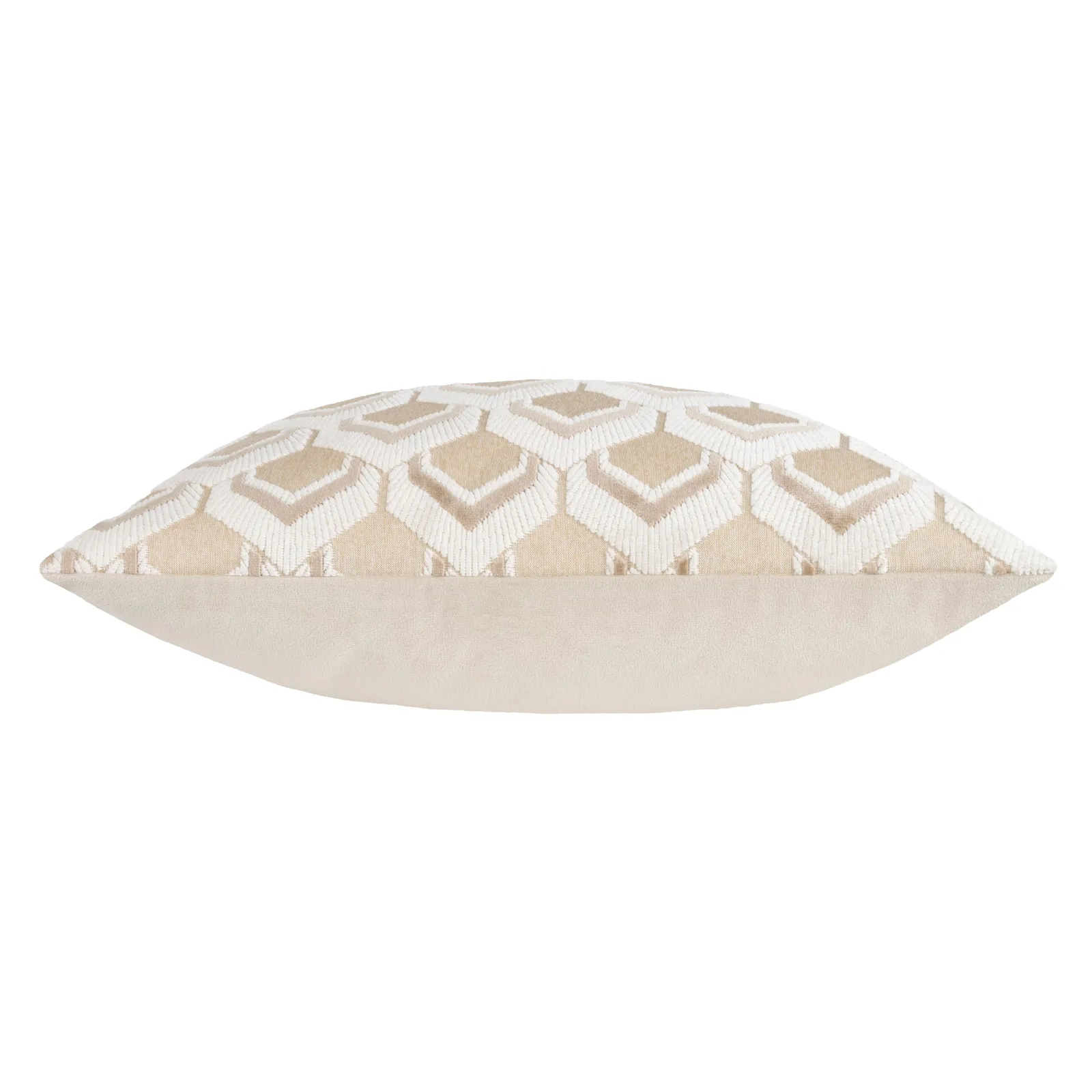 Paoletti Ledbury Geometric Velvet Cushion in Taupe 4