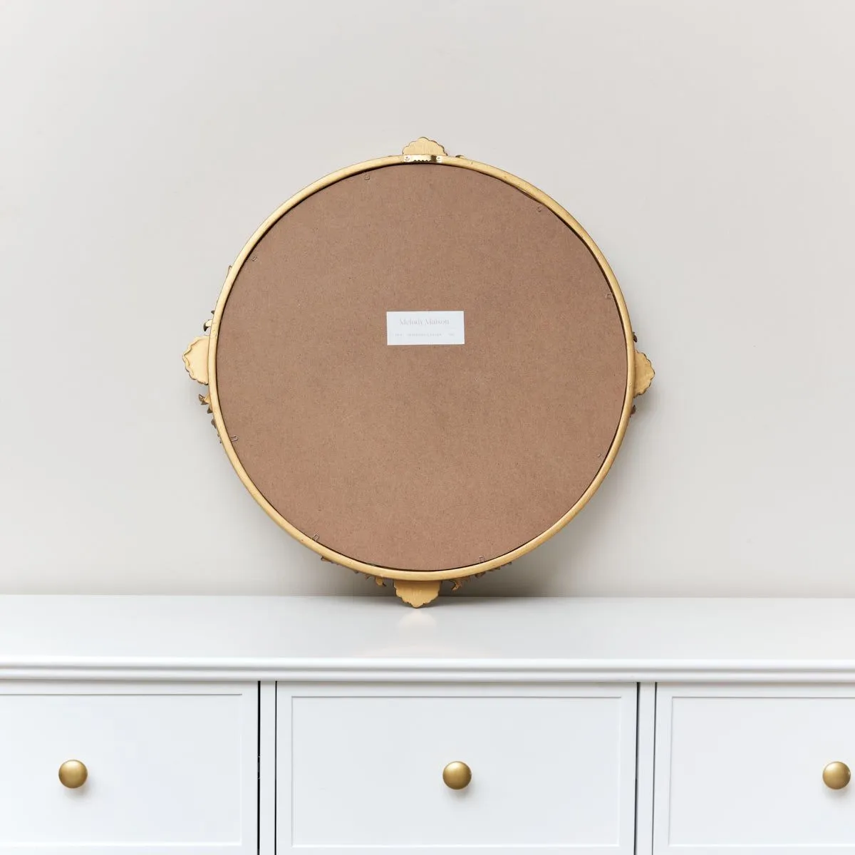 Melody Maison Round Gold Ornate Wall Mirror 56cm X 56cm 6