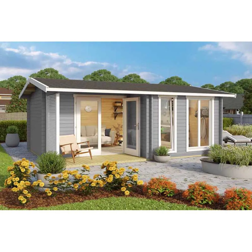 Lasita Maja Ltd Brighton 44-Log Cabin, Home Office - L580xW429.9xH250.8 cm in Brown 5