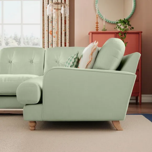 Martha Vintage Velvet Full Corner Sofa 2