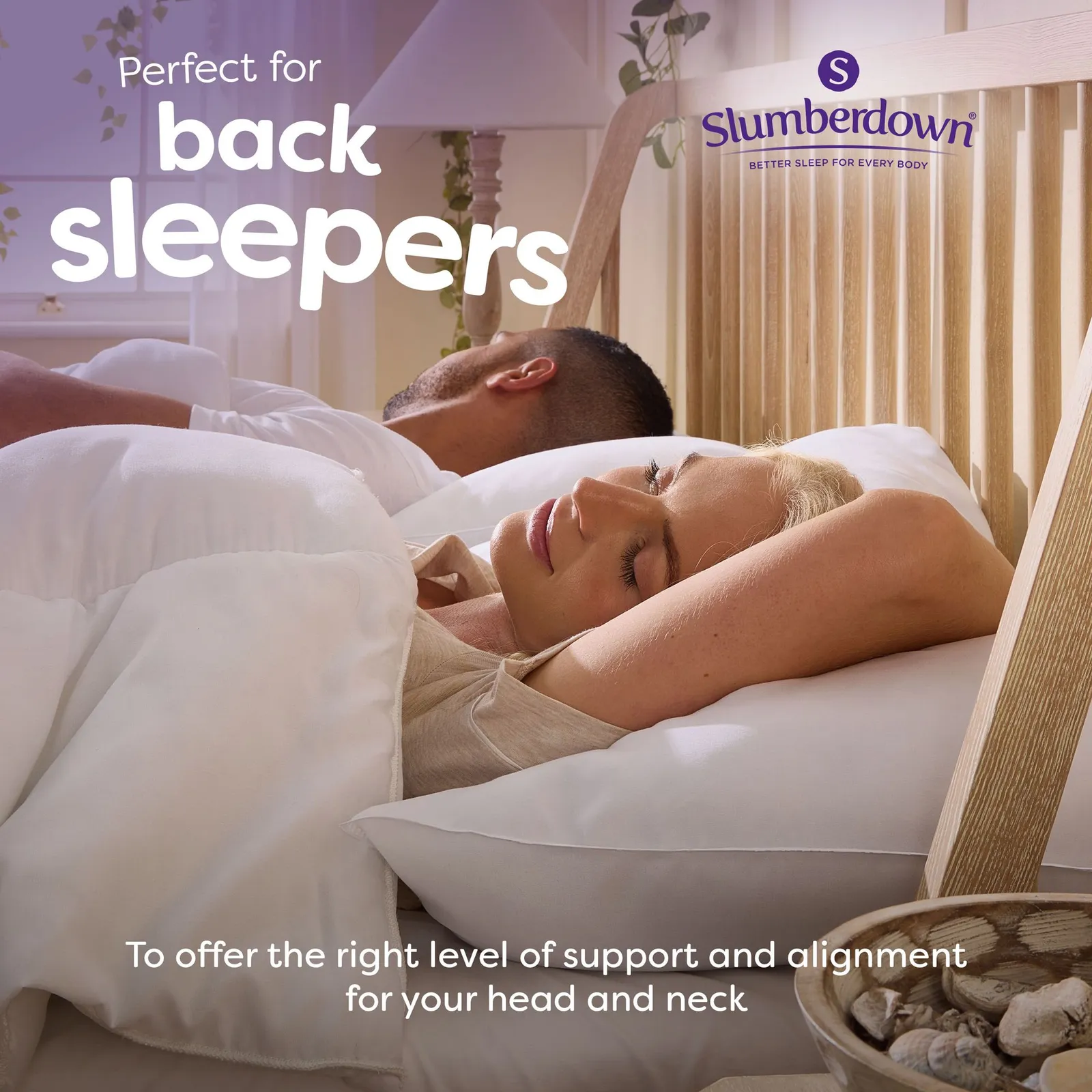 Slumberdown 4 Pack Climate Control Medium Support Pillows in White 2
