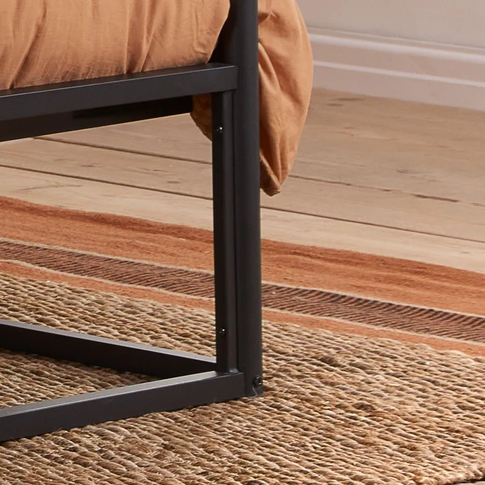Birlea Four Poster Bed Frame Black Metal 4 Poster Canopy Farringdon 3