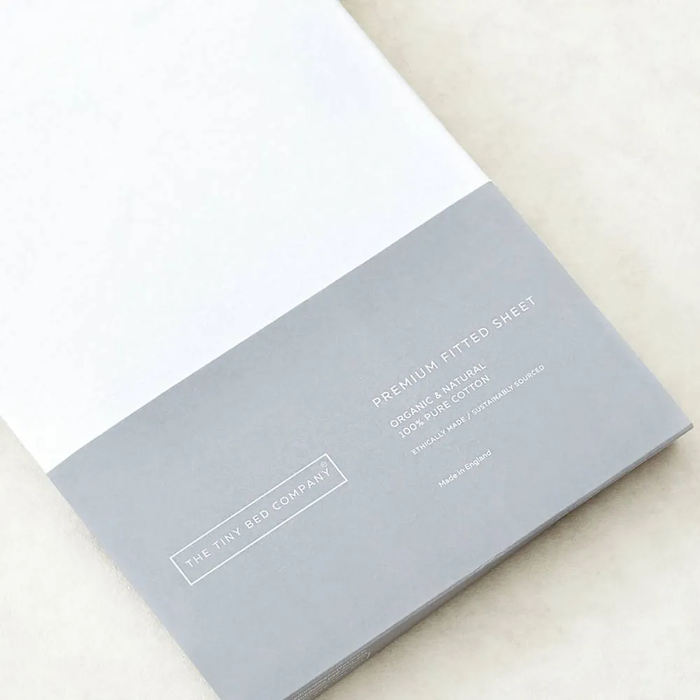 The Tiny Bed Company Premium Fitted Sheet to fit Nuna Sena Aire - 94 x 66cm in White
