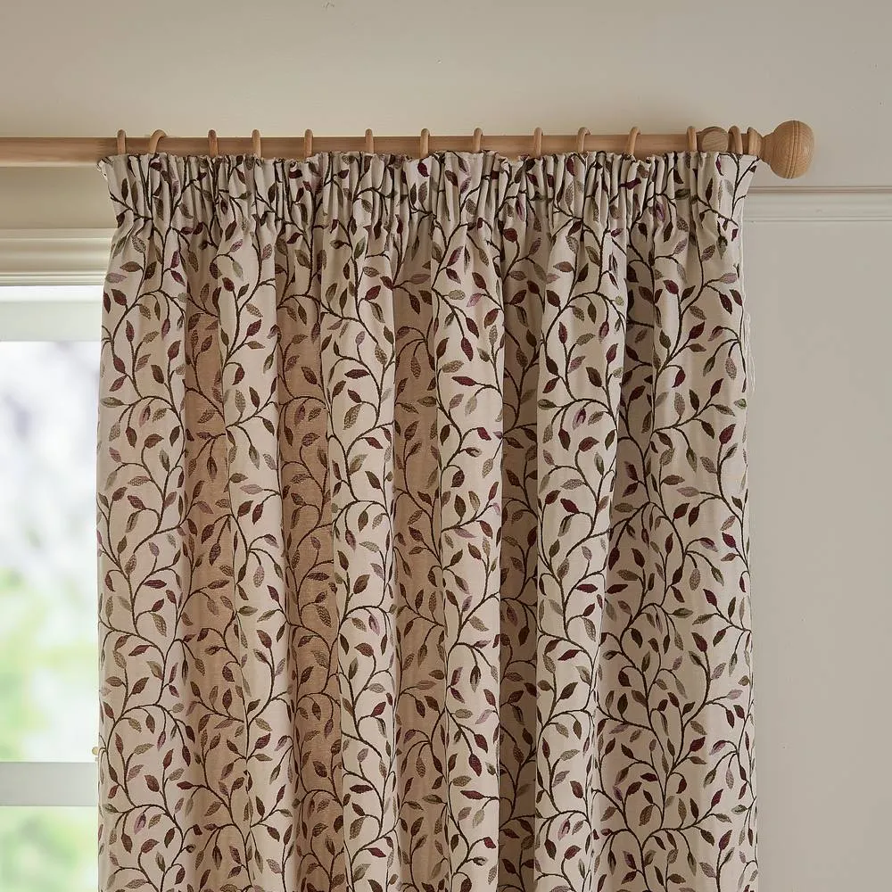 Voyage Maison Cervino Jacquard Pencil Pleat Curtain Pair in Purple 3