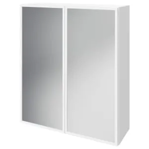Wickes Haven Matt White Mirror Cabinet - 700 x 600mm