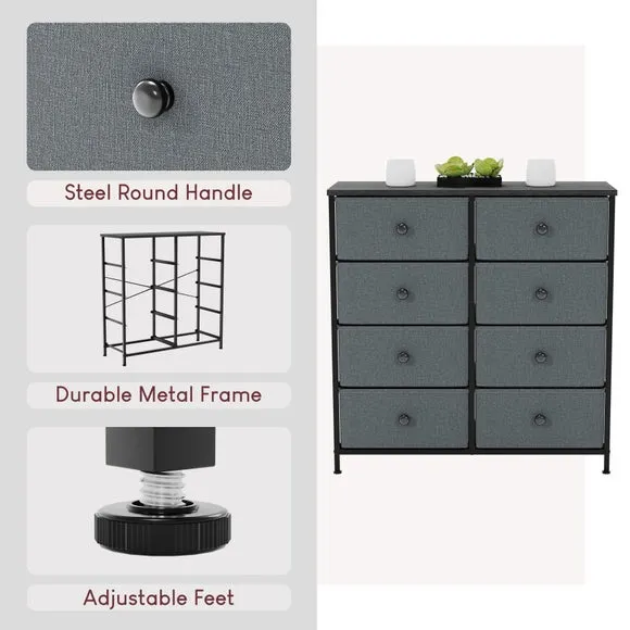 Maye 8 Drawer Fabric Chest 3