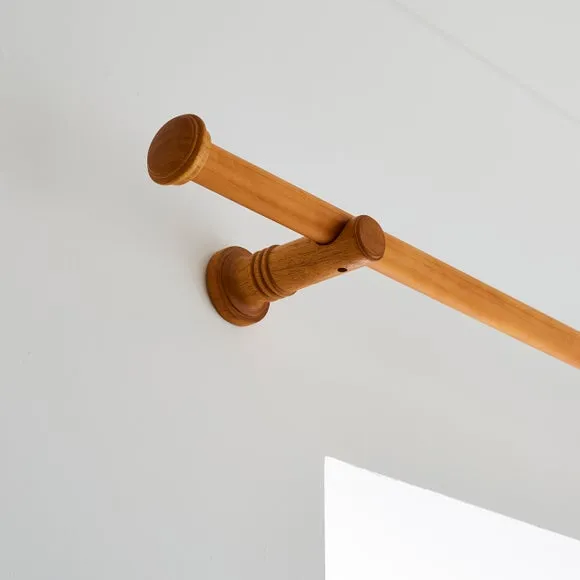 End Cap Stud Wood Curtain Pole Kit 1